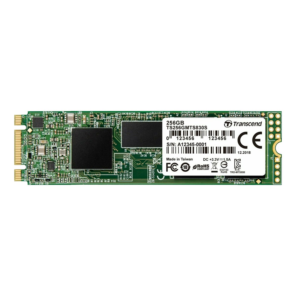 การ์ดเอสเอสดี Transcend SSD M.2 2280 256GB R560MB/s W520MB/s SATA III TLC (MTS830S)