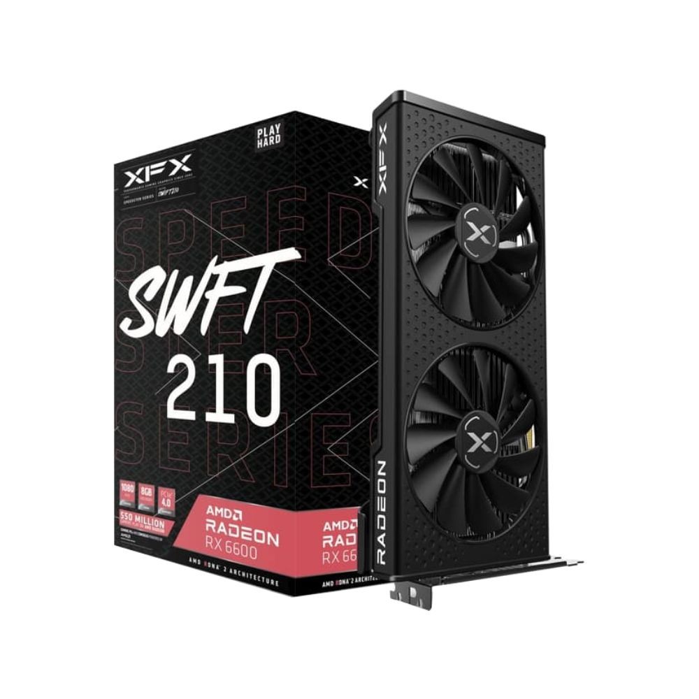 การ์ดจอ XFX Speedster SWFT 210 Radeon RX 6600 CORE Gaming 8GB GDDR6 128-bit