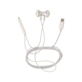 หูฟัง TECHPRO Magnet Earbud with Mic. Type-C White
