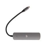 Blue Box 6-in-1 USB Type-C Hub Multifunction Converter Silver Grey