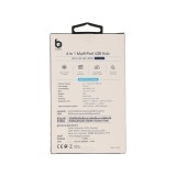 Blue Box 6-in-1 USB Type-C Hub Multifunction Converter Silver Grey