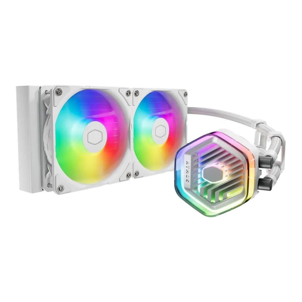 ชุดระบายความร้อนซีพียู Cooler Master MasterLiquid 240 Atmos White AIO Liquid Cooler (MLX-D24M-A25PZ-RW)