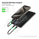 พาวเวอร์แบงค์ ALPHA 10,000 mAh Built-in Cable ALP10-21WPD Pro Black
