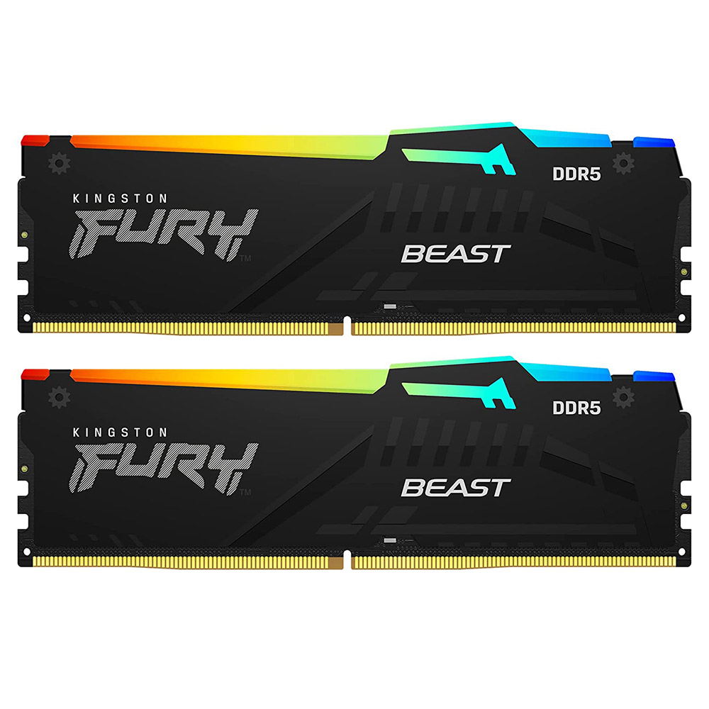แรมพีซี Kingston DDR5 64GB FURY Beast RGB (KF556C40BBAK2-64) แรมพีซี Kingston DDR5 64GB FURY Beast RGB (KF556C40BBAK2-64)