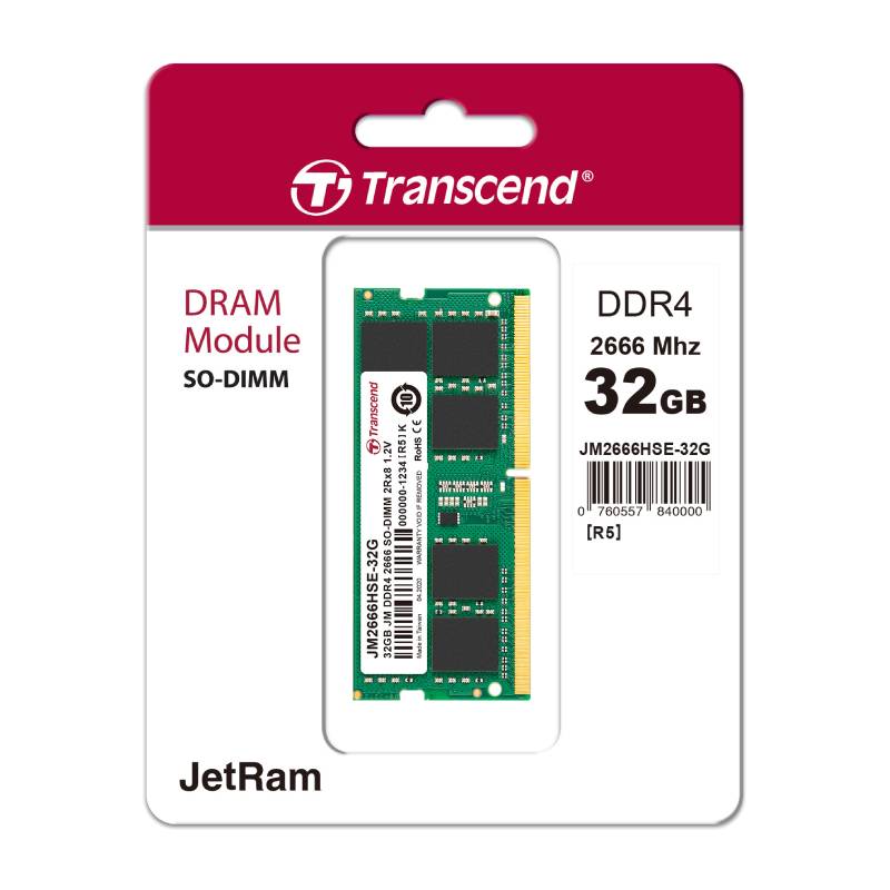 แรมโน้ตบุ๊ค Transcend Ram Notebook DDR4 32GB/2666MHz.CL19