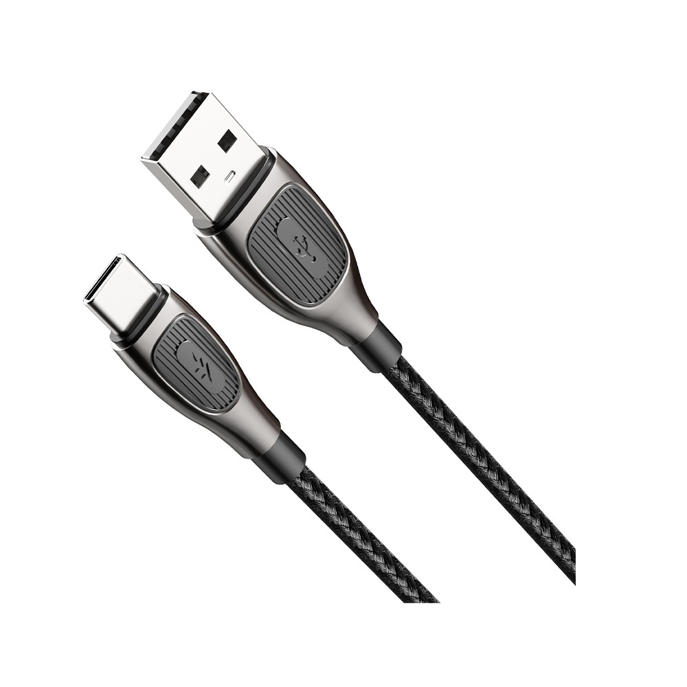  QPLUS USB A To USB C Cable 6A 1M T19 Nylon Black