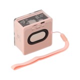 ลำโพงบลูทูธ QPLUS Mini Cute Cube Pink