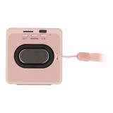 ลำโพงบลูทูธ QPLUS Mini Cute Cube Pink
