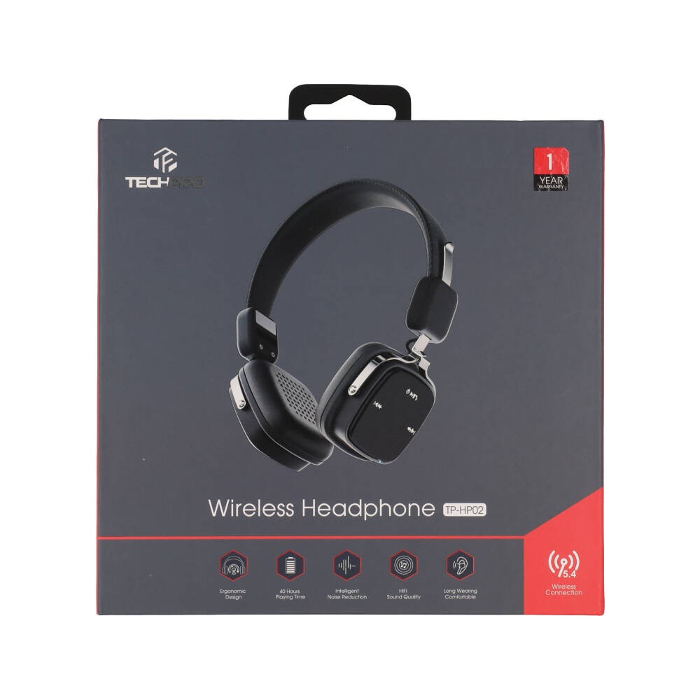 หูฟังไร้สาย TECHPRO TP-HP02 Black
