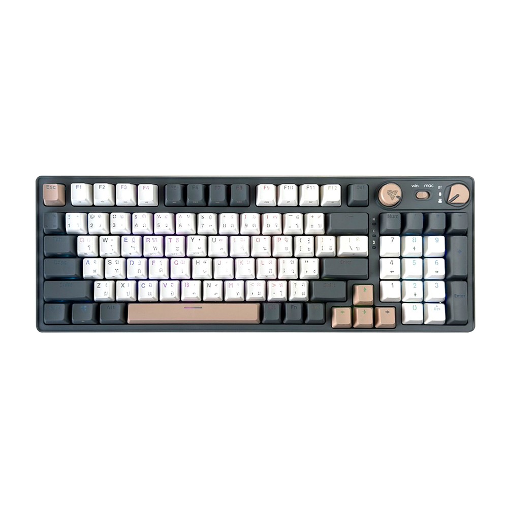 คีย์บอร์ดเกมมิ่ง Fantech MK914 Mechanical Gray - Red Switch