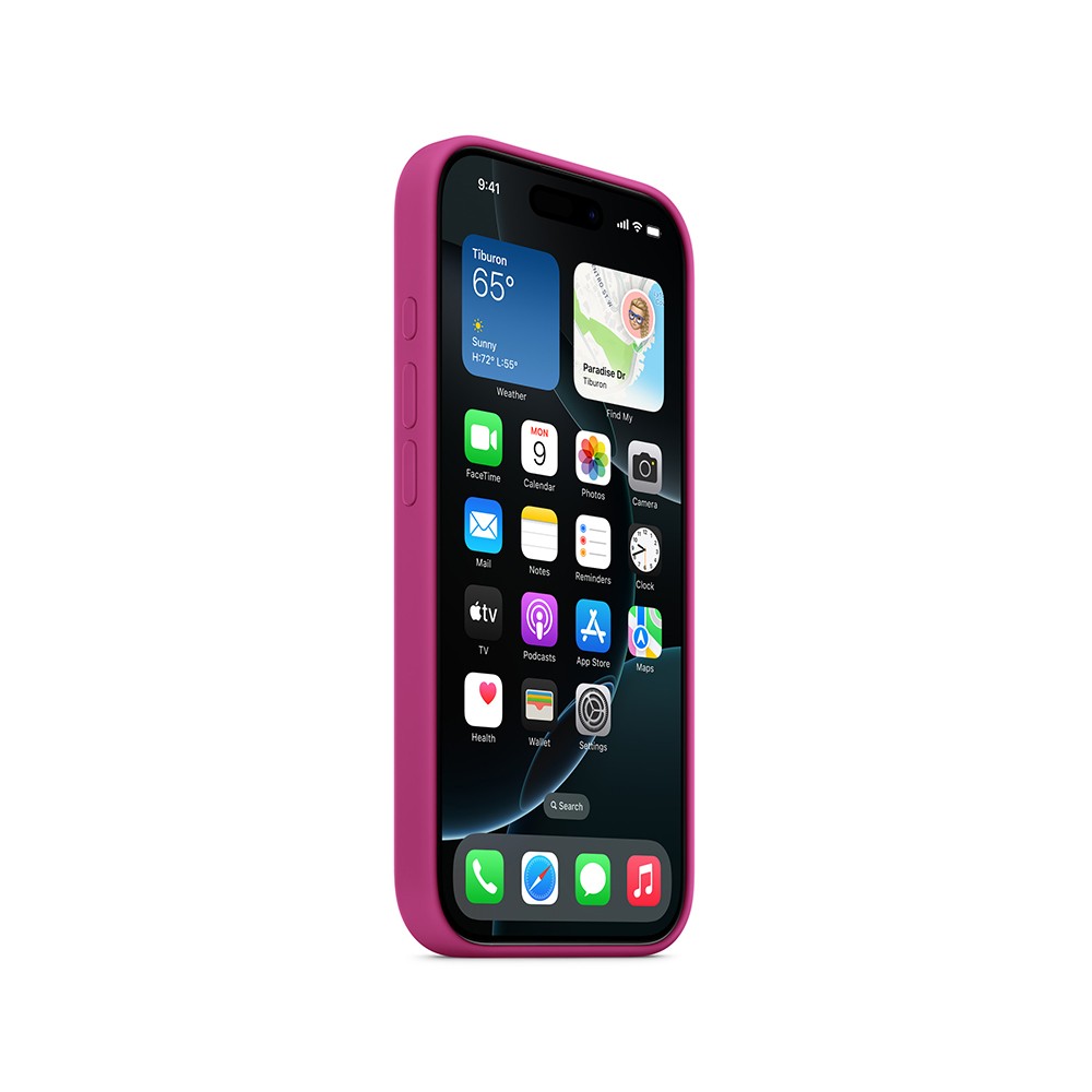 Apple iPhone 16 Pro Silicone Case with MagSafe - Fuchsia