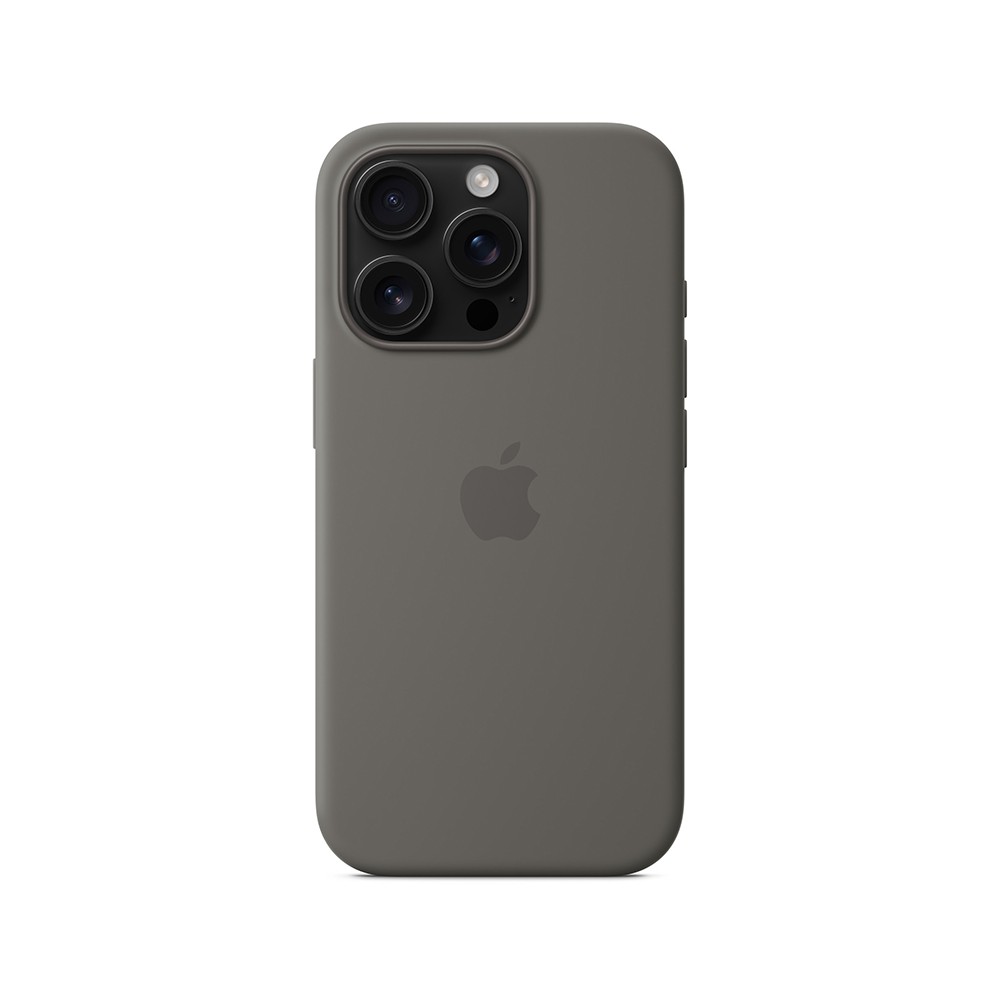 Apple iPhone 16 Pro Silicone Case with MagSafe Stone Gray