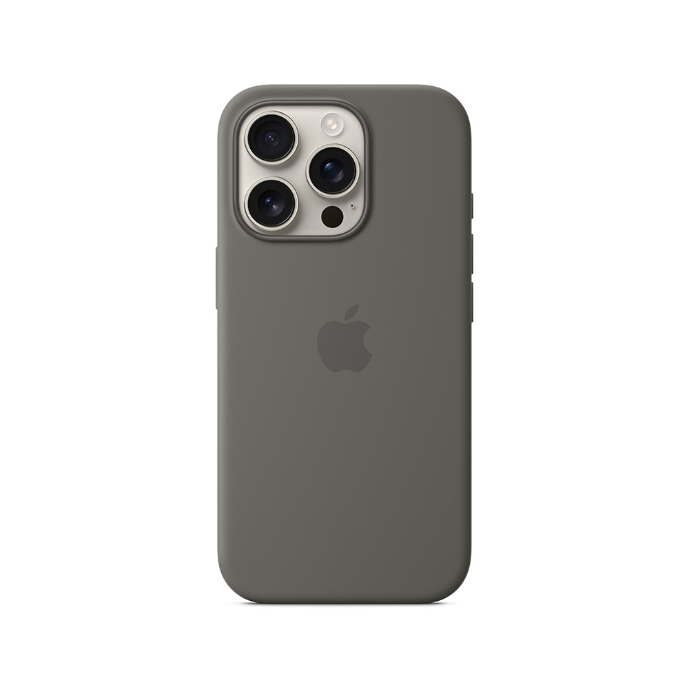 Apple iPhone 16 Pro Silicone Case with MagSafe - Stone Gray