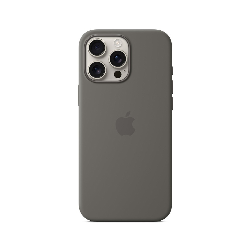 Apple iPhone 16 Pro Max Silicone Case with MagSafe - Stone Gray