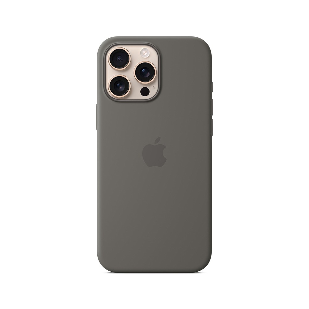 Apple iPhone 16 Pro Max Silicone Case with MagSafe - Stone Gray