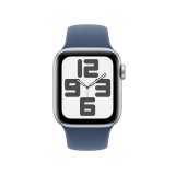 Apple Watch SE GPS + Cellular 40mm Silver Aluminium Case with Denim Sport Band - M/L (2024)