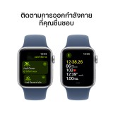Apple Watch SE GPS + Cellular 40mm Silver Aluminium Case with Denim Sport Band - M/L (2024)