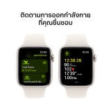 Apple Watch SE GPS + Cellular 44mm Starlight Aluminium Case with Starlight Sport Band - S/M (2024)