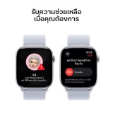 Apple Watch Series 10 GPS 46mm Silver Aluminium Case with Blue Cloud Sport Loop