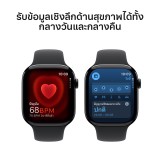 Apple Watch Series 10 GPS + Cellular 46mm Jet Black Aluminium Case with Black Sport Band - S/M