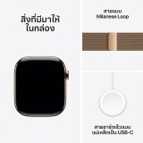 Apple Watch Series 10 GPS + Cellular 46mm Gold Titanium Case with Gold Milanese Loop - M/L