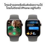 Apple Watch Series 10 GPS + Cellular 42mm Natural Titanium Case with Stone Gray Sport Band - M/L
