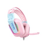 หูฟังเกมมิ่ง Onikuma X13 RGB 3.5mm Pink