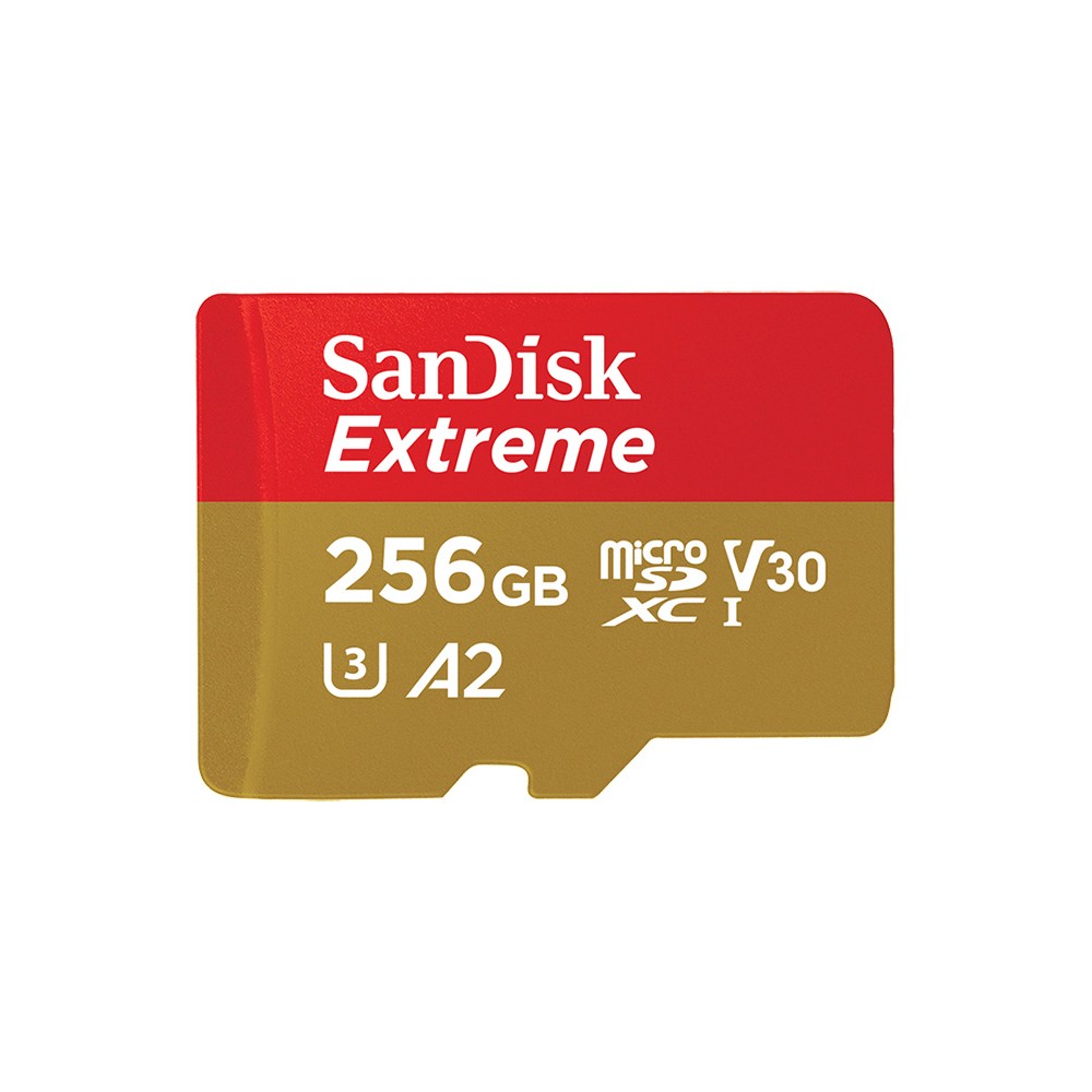 SanDisk Micro SDXC Extreme 256GB A2 C10 160MB/s R with SD Adapter (SDSQXA1_256G_GN6MA)