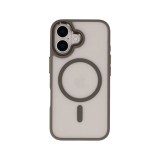 เคส TECHPRO iPhone 16 Gray Matte Frame with clear Back with Magnetic