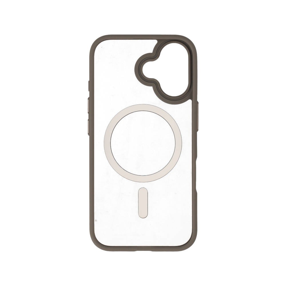เคส TECHPRO iPhone 16 Gray Matte Frame with clear Back with Magnetic