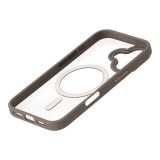 เคส TECHPRO iPhone 16 Gray Matte Frame with clear Back with Magnetic