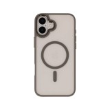 เคส TECHPRO iPhone 16 Plus Gray Matte Frame with clear Back with Magnetic