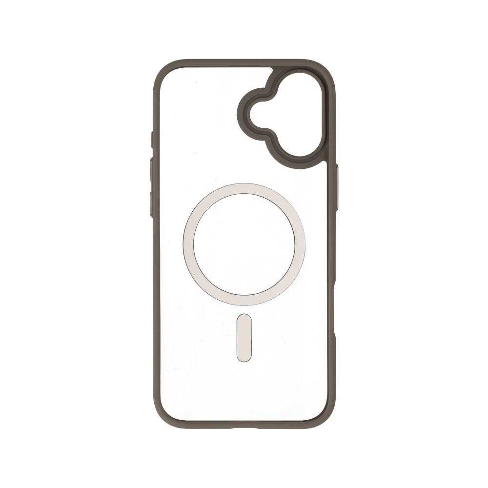 เคส TECHPRO iPhone 16 Plus Gray Matte Frame with clear Back with Magnetic