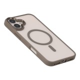 เคส TECHPRO iPhone 16 Plus Gray Matte Frame with clear Back with Magnetic