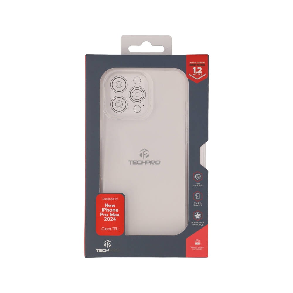 เคส TECHPRO iPhone 16 Pro Max Clear TPU