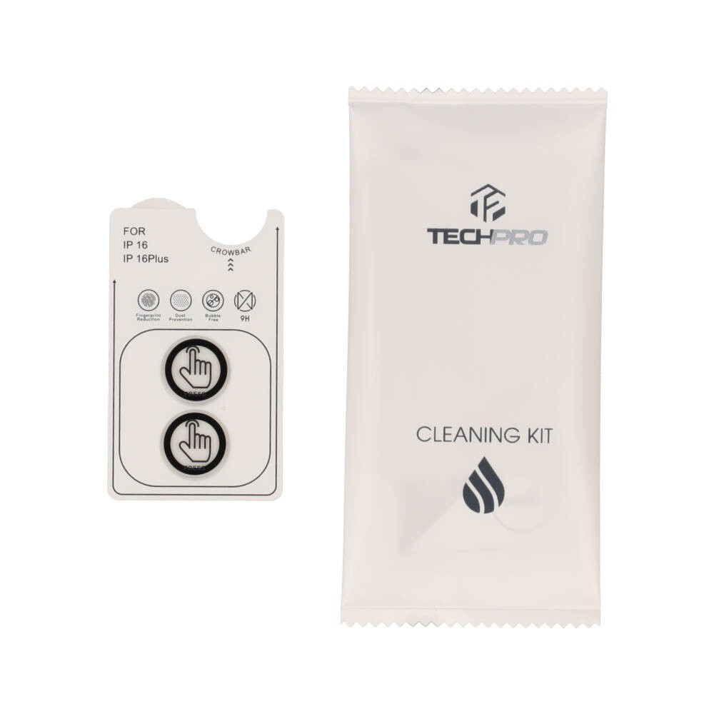 ฟิล์มกันเลนส์ TECHPRO Camera Lens iPhone 16/16 Plus Crystal Clear