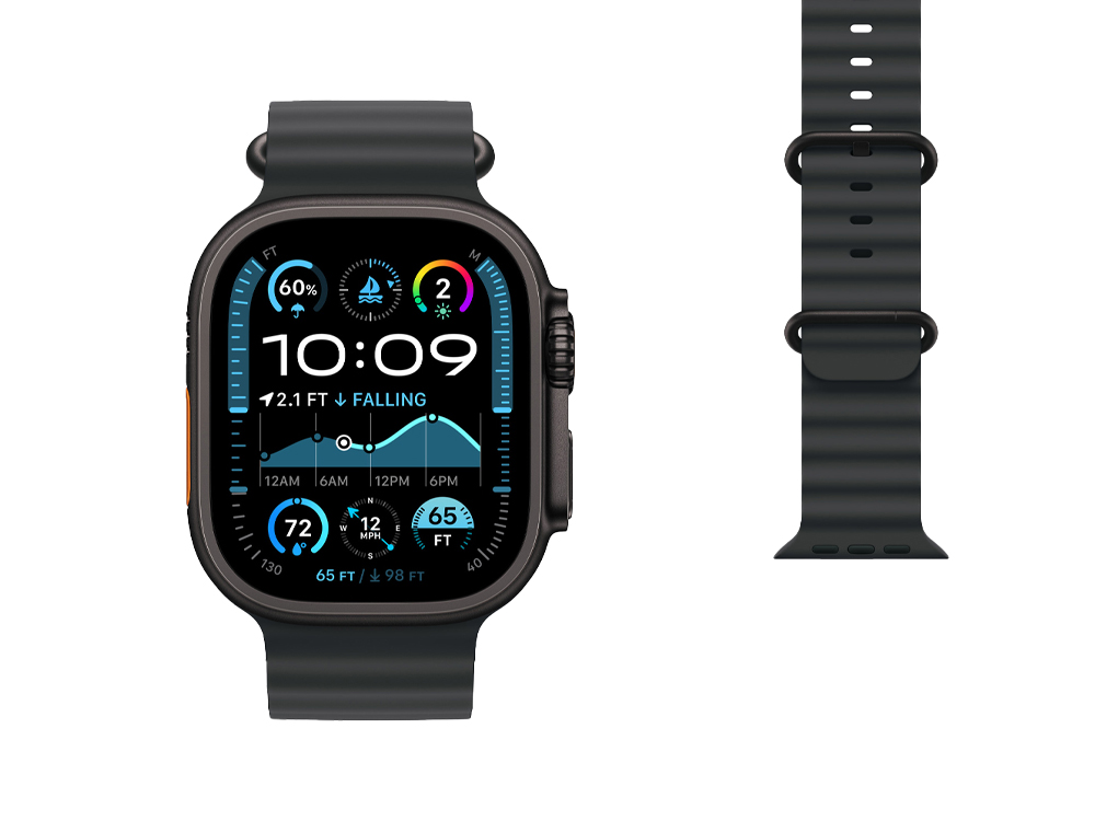 Apple Watch 49mm [Black] Ocean Band [Black Titanium Finish]