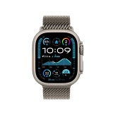 Apple Watch 49mm Natural Titanium Milanese Loop - Large