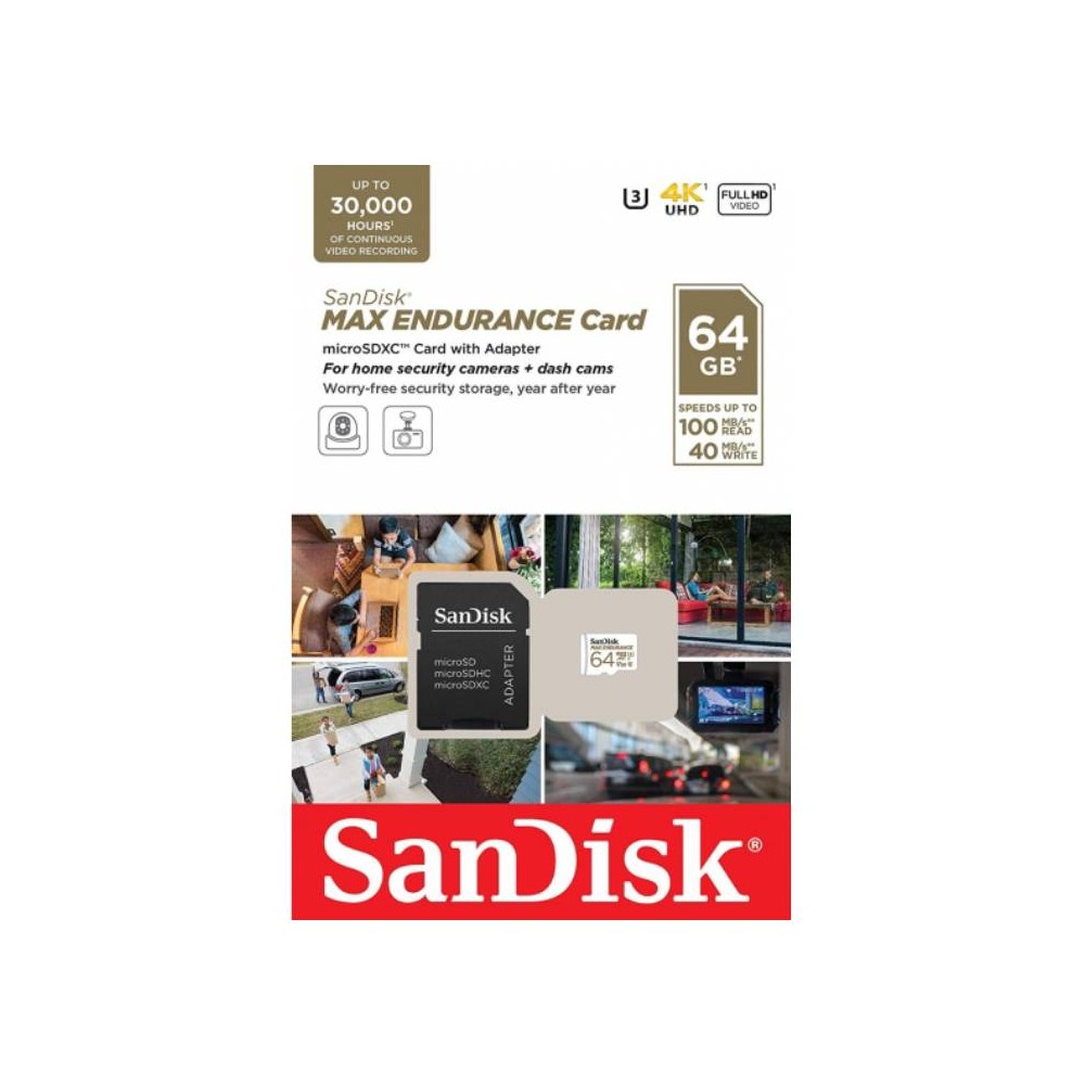 เมมโมรี่การ์ด SanDisk Micro SDXC Card MAX ENDURANCE 64GB (SDSQQVR-064G-GN6IA)