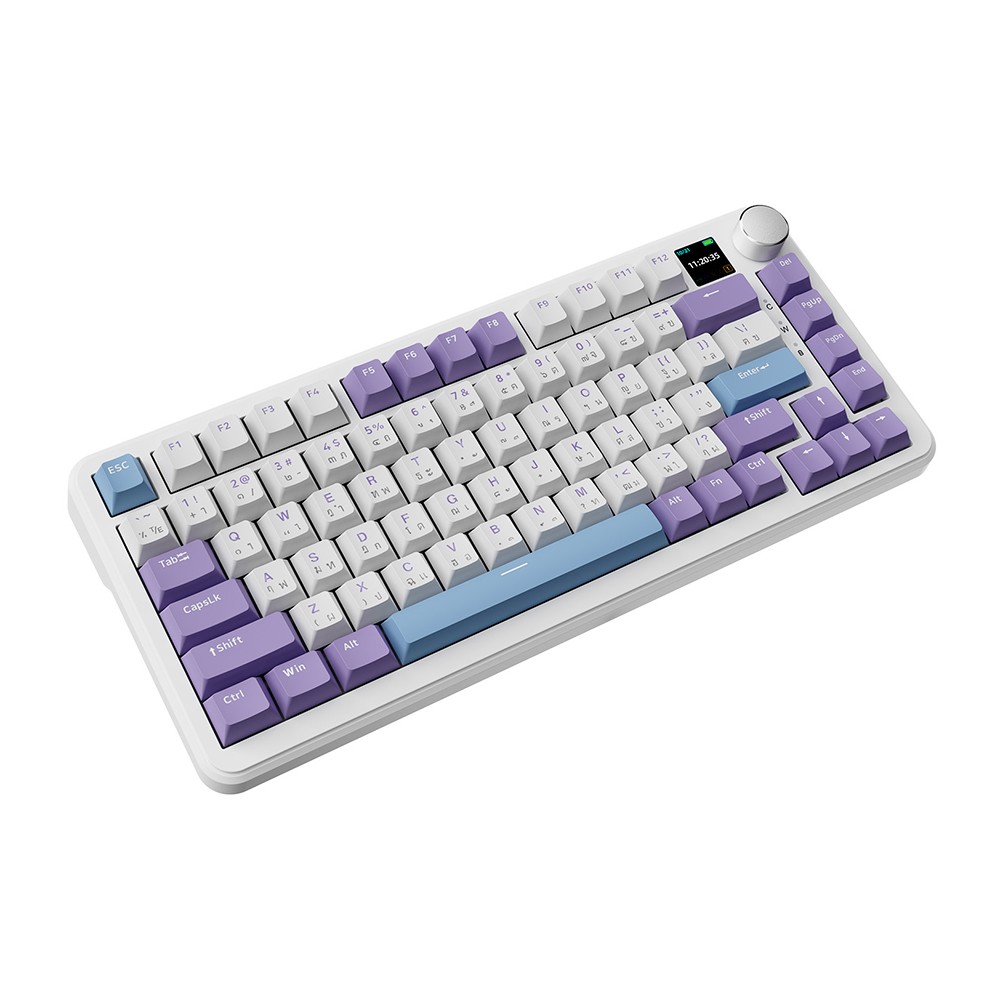 คีย์บอร์ดเกมมิ่ง AJAZZ AK820Max LCD Tri-Mod Mountain Mist - Magnetic Switch