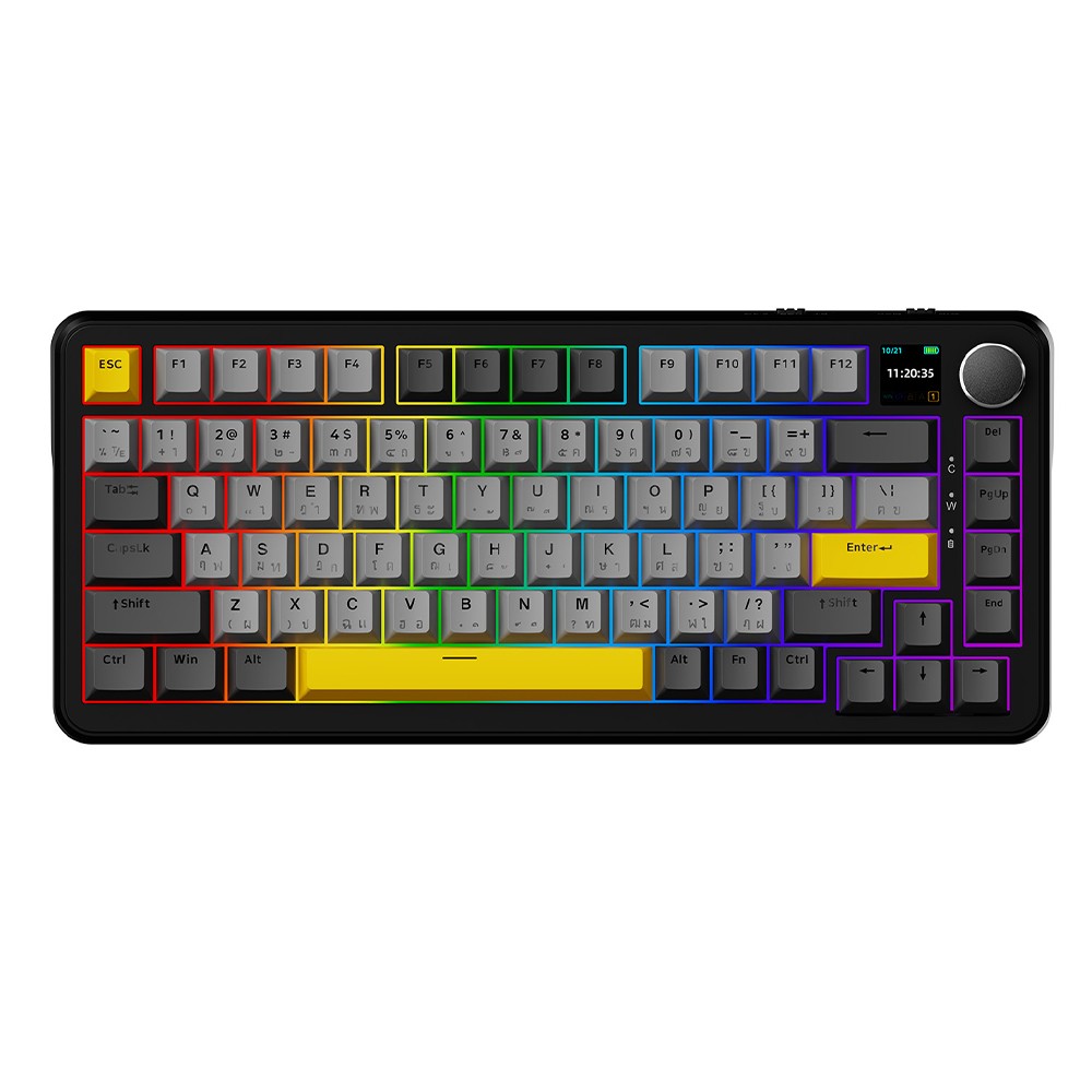 คีย์บอร์ดเกมมิ่ง AJAZZ AK820Max LCD Tri-Mod Starry Night - Magnetic Switch