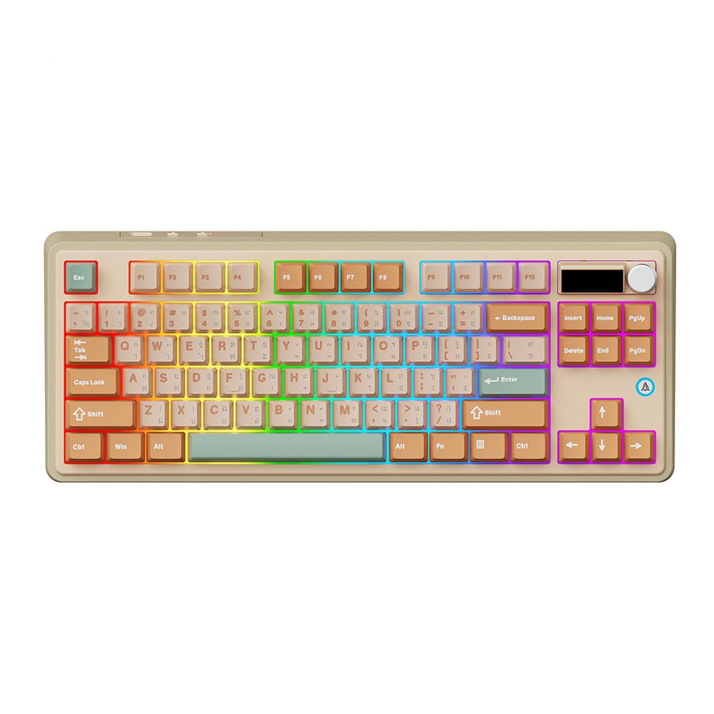 คีย์บอร์ดเกมมิ่ง AJAZZ AK870 Tri-Mod After Autumn - Jasmine Switch