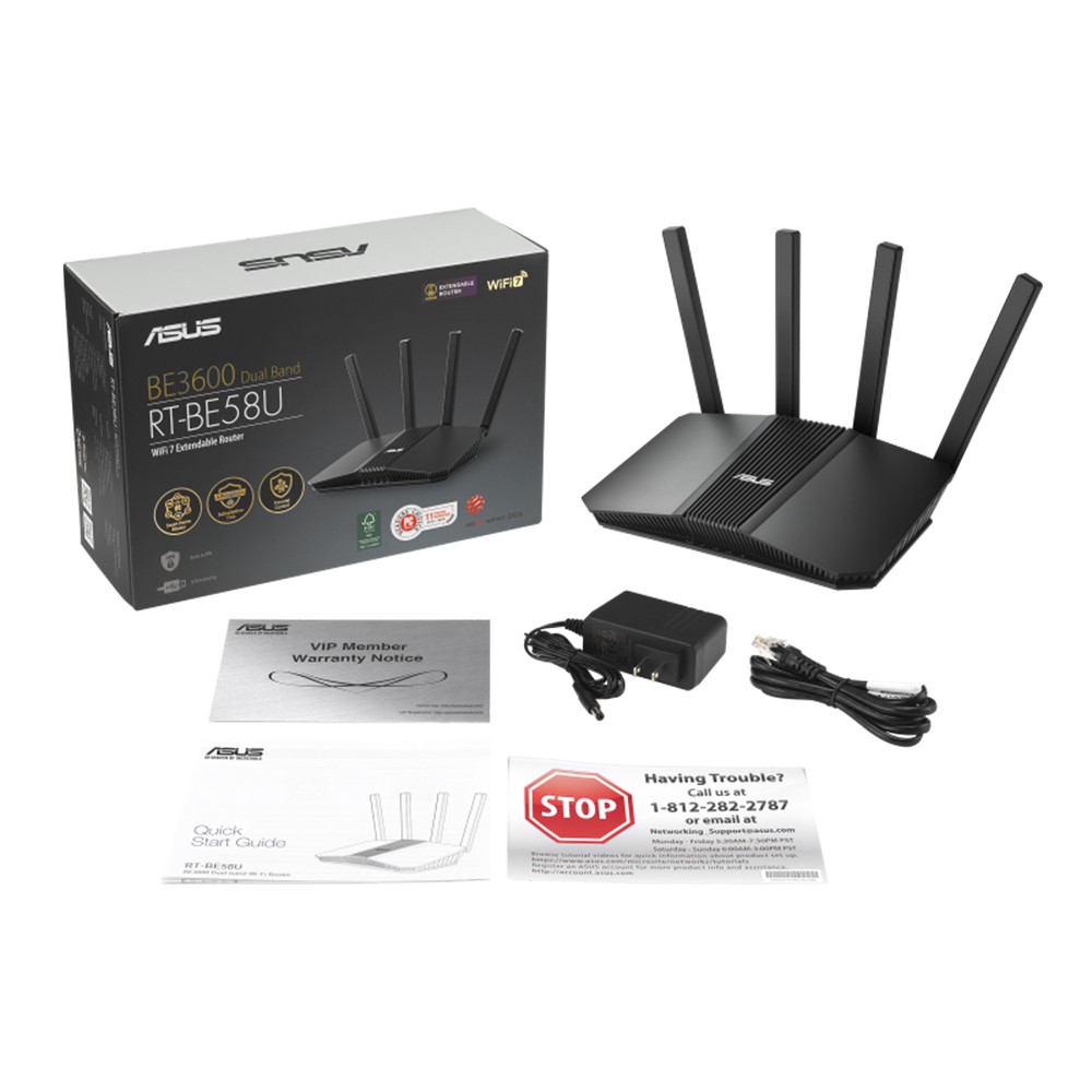 เราเตอร์ Asus Network RT-BE58U WiFi 7 AiMesh Extendable Router