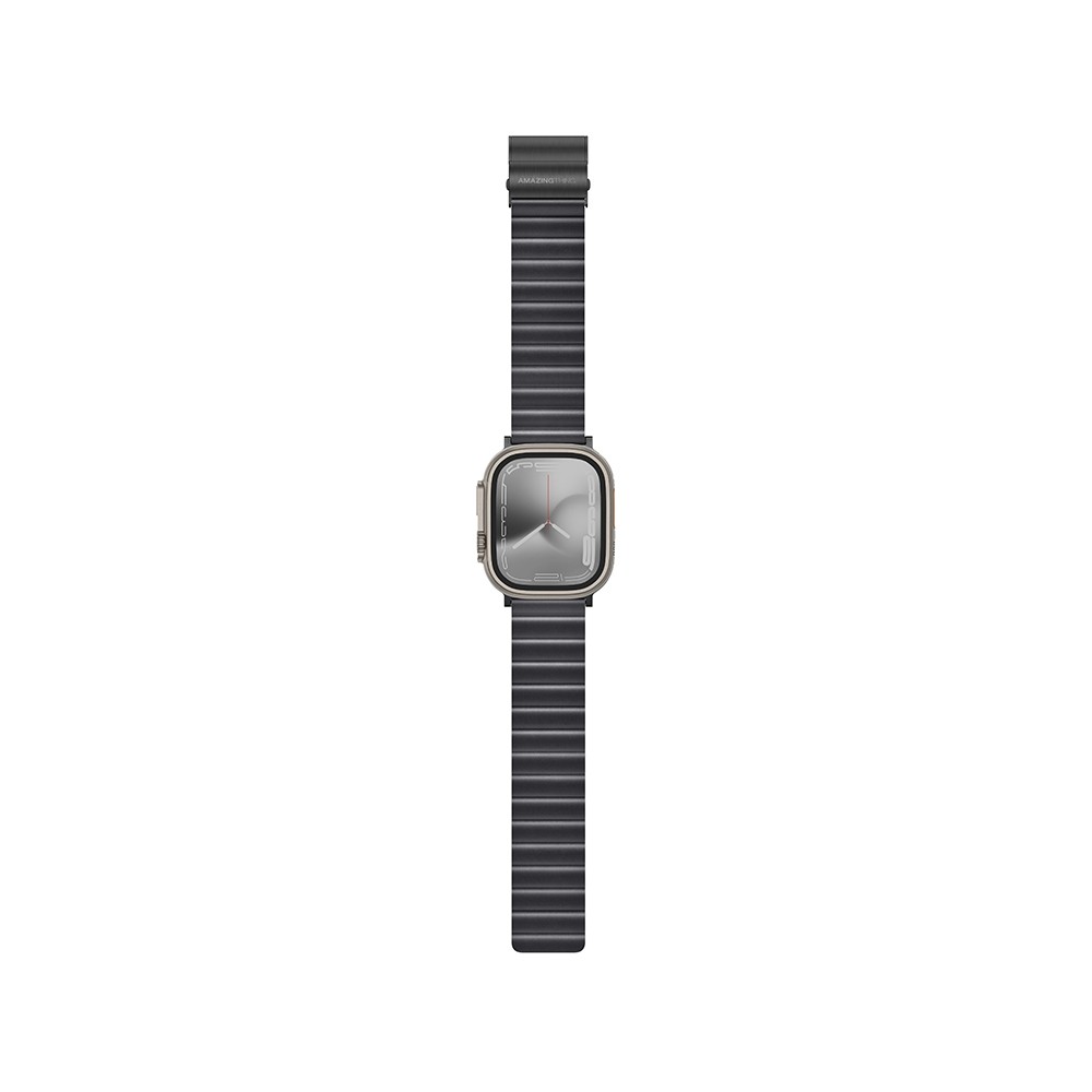 AMAZINGthing สาย Apple Watch Series 6,7,8,9,10,11,Ultra (44/45/46/49 mm) Glamour Black