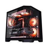 เคสคอมพิวเตอร์ WJCOOLMAN Dreamer Panorama M-ATX Tempered Glass Gaming Case Black