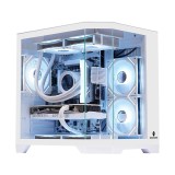 เคสคอมพิวเตอร์ WJCOOLMAN Dreamer Panorama M-ATX Tempered Glass Gaming Case White