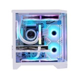 เคสคอมพิวเตอร์ WJCOOLMAN Dreamer Panorama M-ATX Tempered Glass Gaming Case White