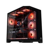 เคสคอมพิวเตอร์ WJCOOLMAN Dreamer Plus Panorama ATX Tempered Glass Gaming Case Black