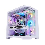 เคสคอมพิวเตอร์ WJCOOLMAN Dreamer Plus Panorama ATX Tempered Glass Gaming Case White