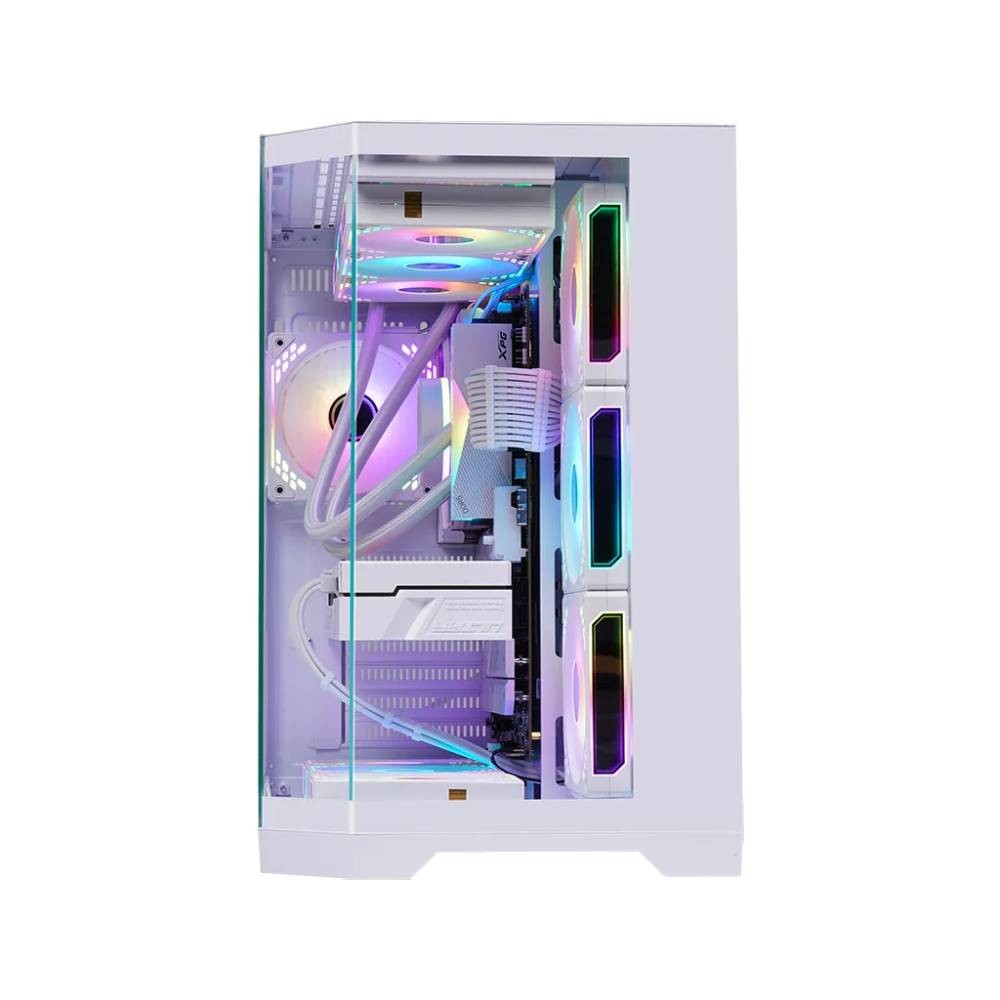 เคสคอมพิวเตอร์ WJCOOLMAN Dreamer Plus Panorama ATX Tempered Glass Gaming Case White